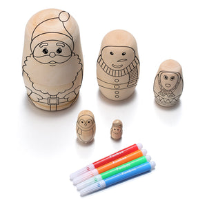 Design Your Own Christmas Babushka Nesting Dolls