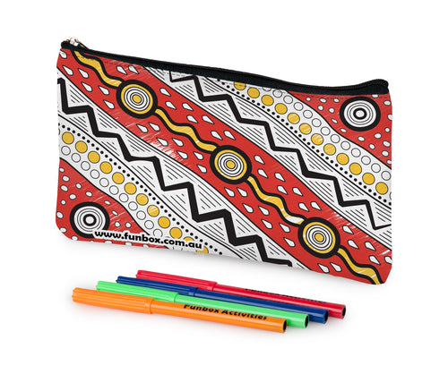 Colour-In Indigenous Pencil Case