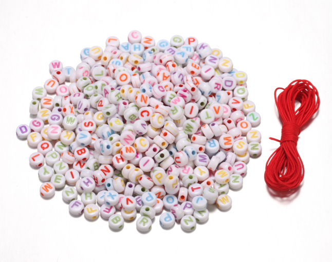 Diy Alphabet Bead Bracelet Kit