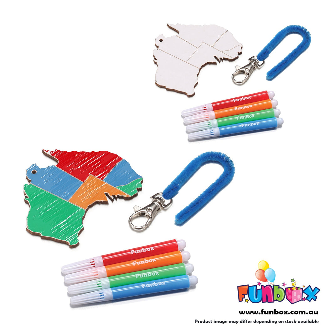 Australian Map Bag Tag Kit