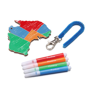 Australian Map Bag Tag Kit