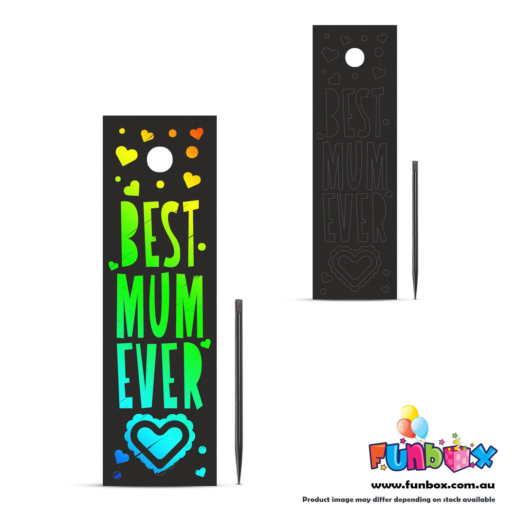 Mother's Day Magic Scratch Art Bookmark