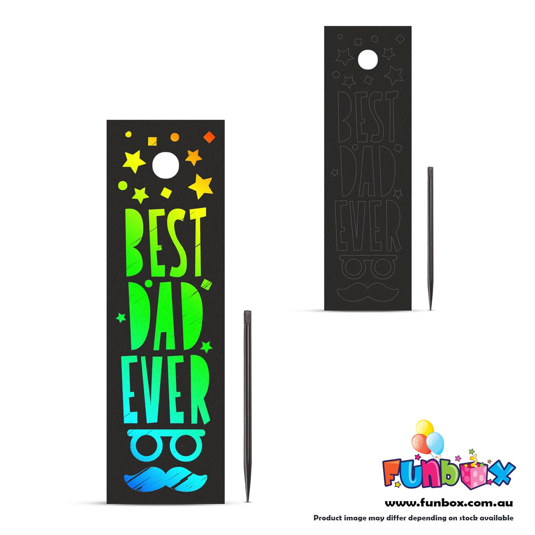 Father's Day Magic Scratch Art Bookmark