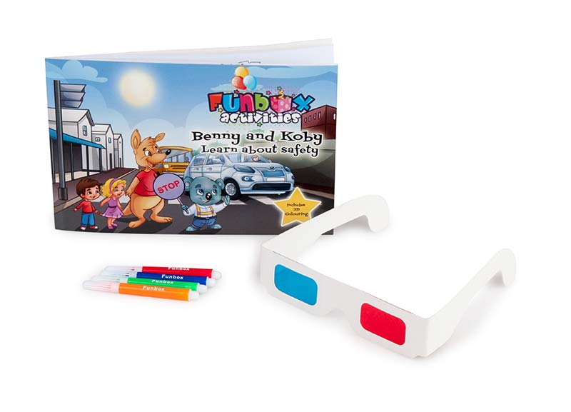 Safety Activity Book With Markers And 3D Glasses