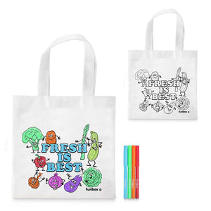 Fresh Is Best Colour-In Tote Bag