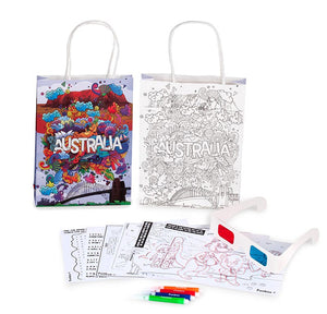 Australia Activity bag With 3D Glasses and Markers