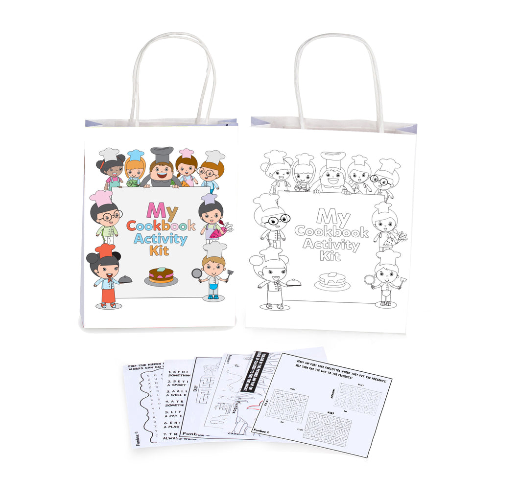 Kids Cooking activity bag with stickers