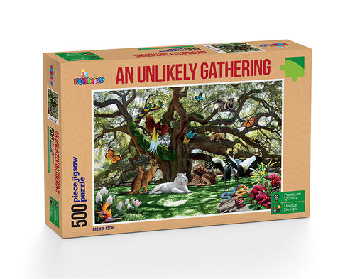 Funbox - An Unlikely Gathering 500 Piece Family Jigsaw Puzzle