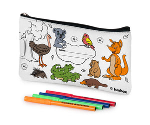 Colour-In Australian Animal Pencil Case