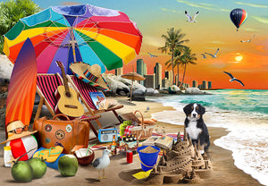 Funbox - Beach Time 1000 Piece Adult's Jigsaw Puzzle
