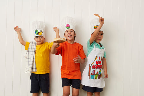 Design and decorate your own chef hat and Apron kit