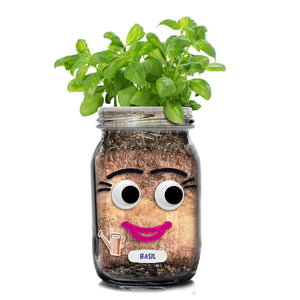 DIY Herb Head Jar Planting Kit