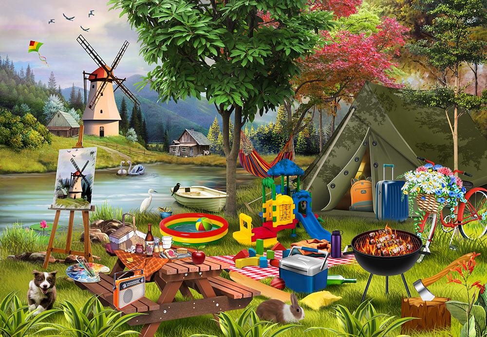 Funbox - Holiday Days: Camping 1000 Piece Jigsaw Puzzle