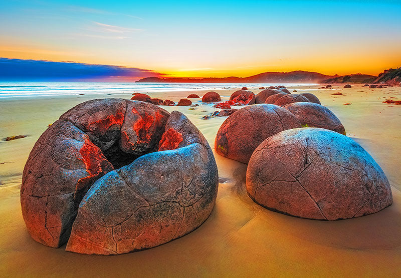 Moeraki Boulders - New Zealand 1000 Piece Puzzle