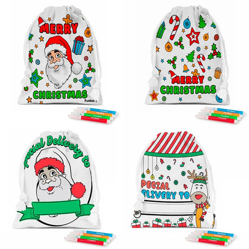 Christmas Santa Sack - Pack of 10