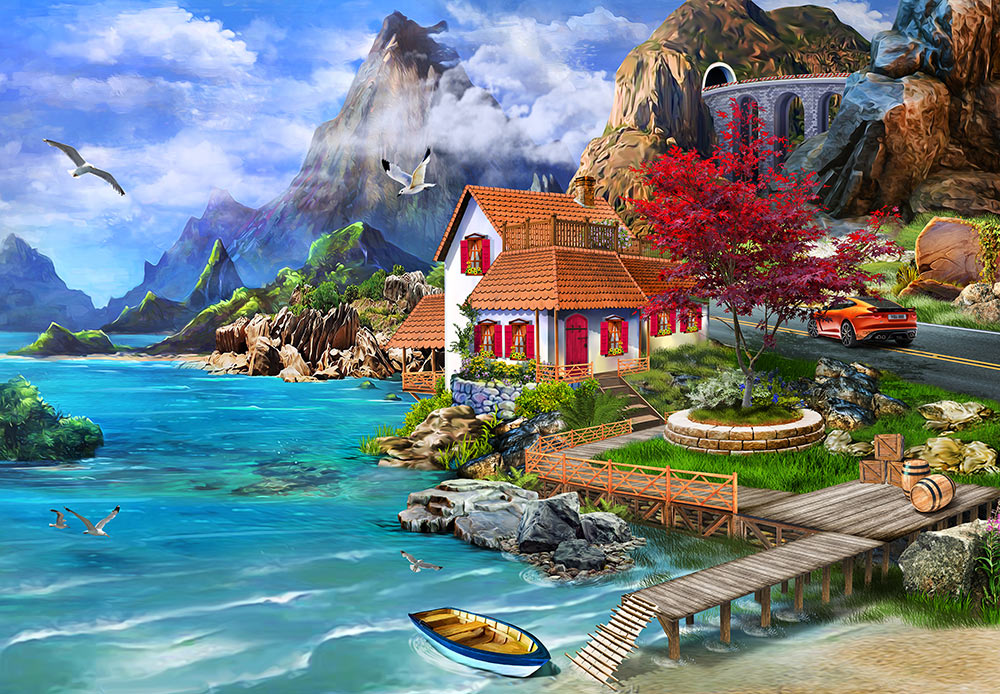 Funbox - Seeside Seaside 1000 Piece Jigsaw Puzzle
