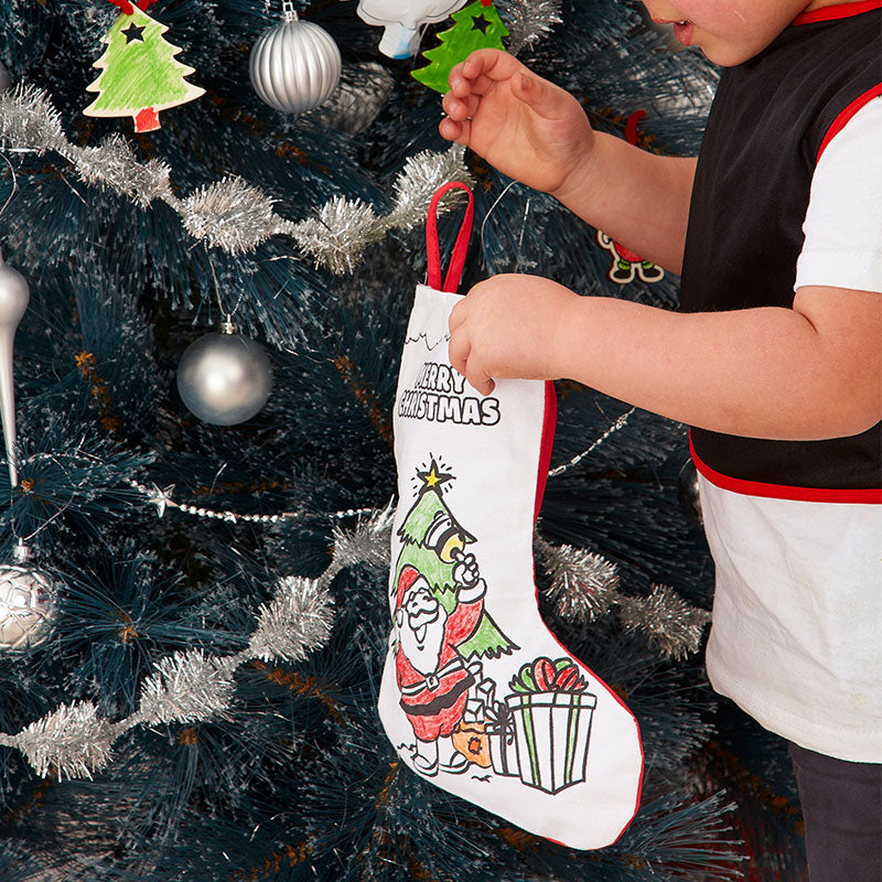 Colour-In Christmas Stocking (Single Design)
