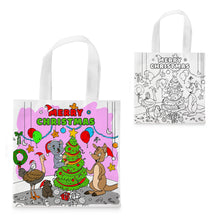 Christmas Themed Colour-In Tote Bag