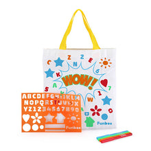 Colour-In Canvas Tote Bag - with Stencil and Markers