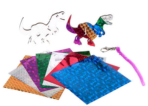 Dinosaur Bag Tag Foil Art Kit