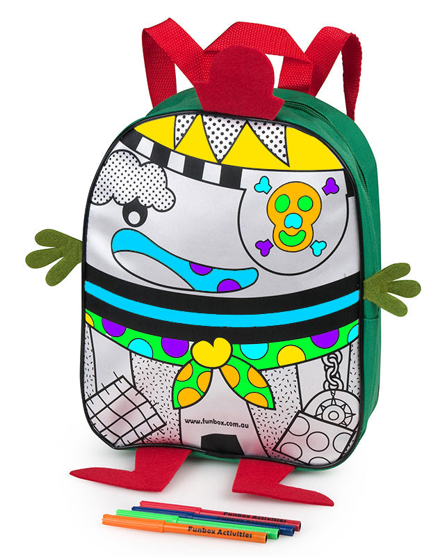 Colour-Me-In Pirate Backpack With Texters
