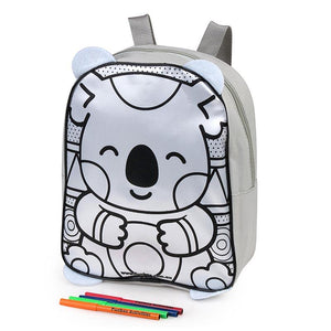 Colour-Me-In Koala Backpack with Markers