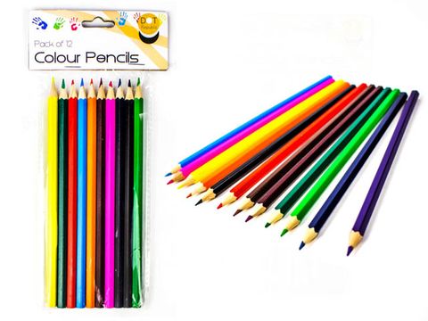 Large Pack of 12 coloured pencils