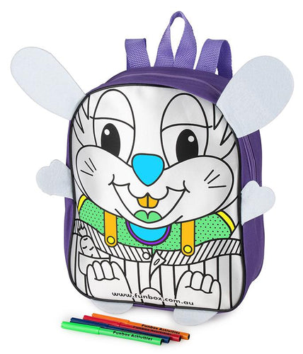 Colour-Me-In Bunny Backpack with Texters